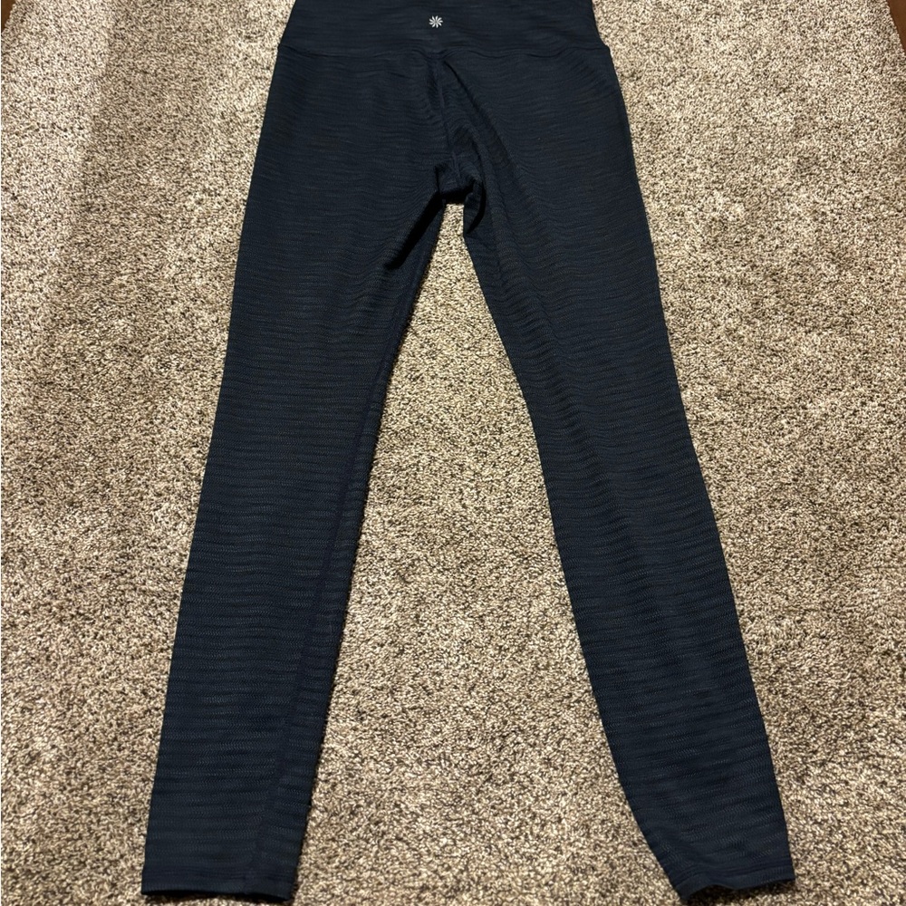 Athleta blue leggings medium